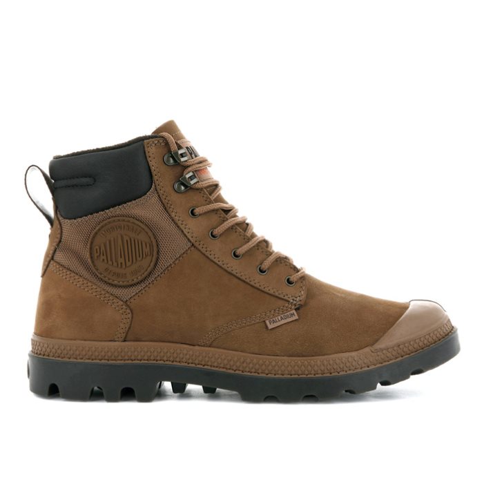 Dámské Boty Palladium Pampa Shield WP+ LUX Hnědé | CZ JQW-64O